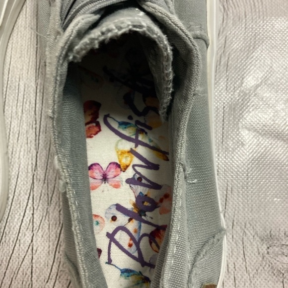 Blowfish Gray Distressed Canvas Sneakers - Picture 9 of 11